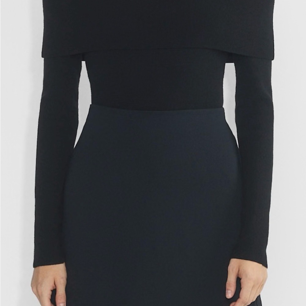 Aritzia Black Off-the-Shoulder Sweater